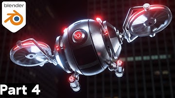 Sci-Fi Security Drone - Part 4 (Blender Tutorial)