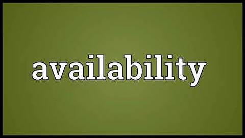 Availability Meaning