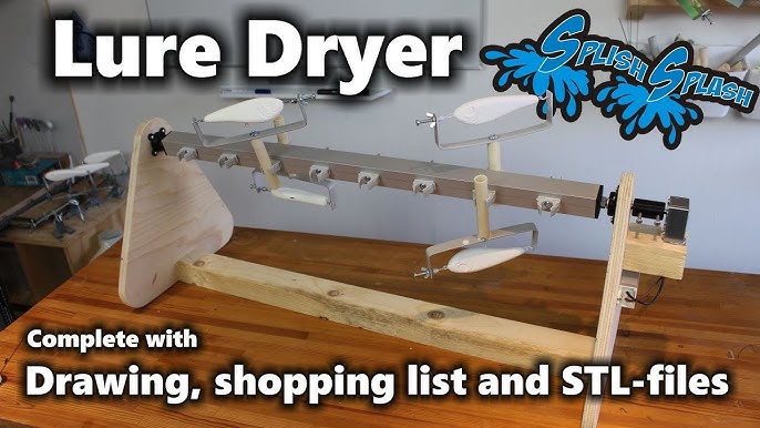 DIY Rod Dryer using a BBQ rotisserie kit. 