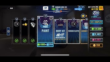 CSR2 elite customs Subaru wrx elite level 15-20