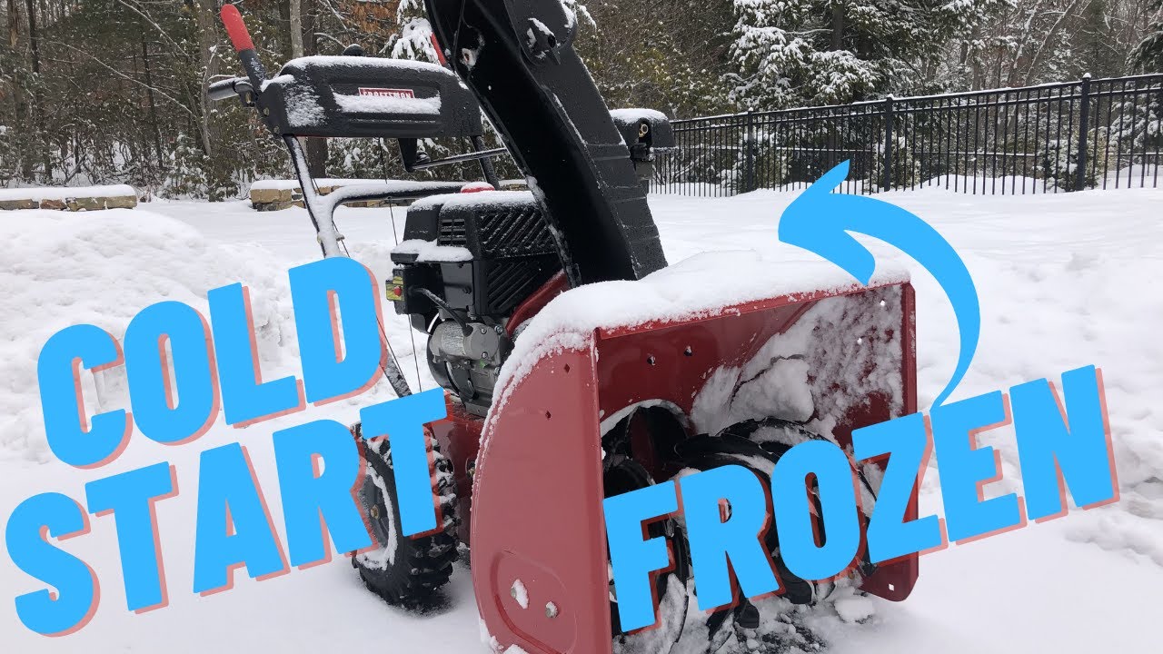 HOW TO START: SNOW BLOWER COLD START *FREEZING TEMPS* - YouTube