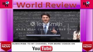 Justin Trudeau-PM schools reporter on quantum computing during press conference-review world