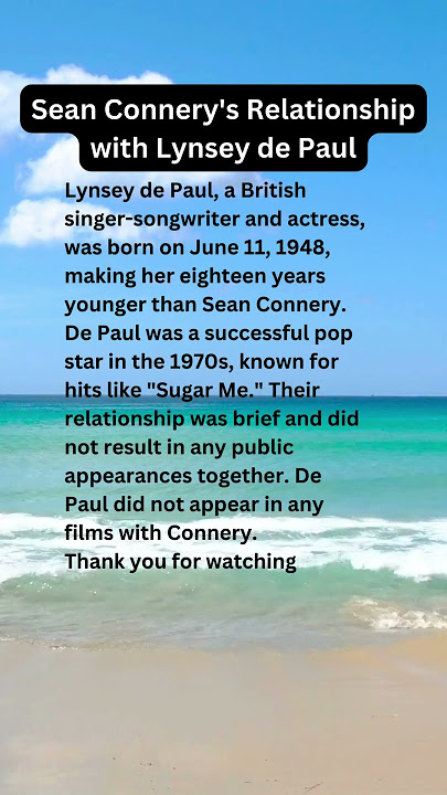 Sean Connery & Lynsey de Paul