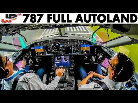 Boeing 787 AUTOLAND in Brussels | Cockpit Views