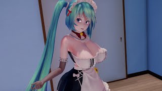 【MMD R18】Maid Miku x Lily - Love me if you can