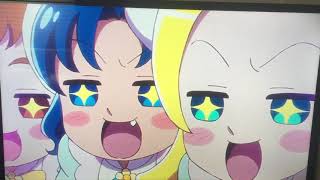 Precure Super Star movie: Saaya,homare’s 1st Blushing expressen with Kirakira Precure girls😳