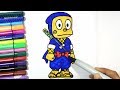 Drawing Kanzo Hattori from Ninja Hattori - Coloring Pages