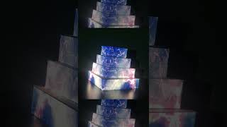 Cake projection mapping is a cool way to make a wedding cake a glowing work of art! #videomapping