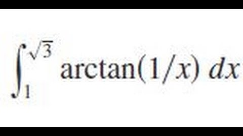 Integrate arctan(1/x) dx from x=1 to sqrt(3)