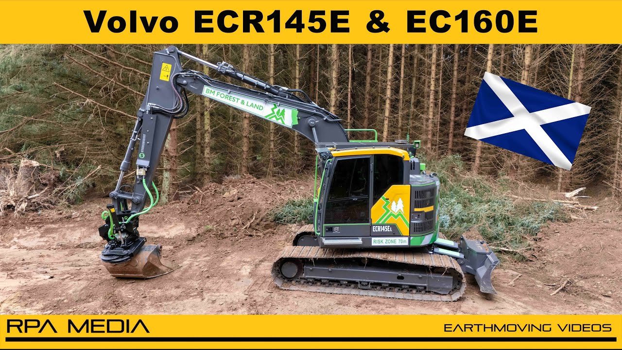 BM Forest and Land Volvo EC160E and ECR145E excavators. #volvo