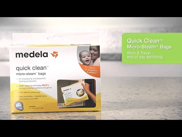 Medela Quick Clean Micro-Steam Bags 12 Count Sterilizing Bags