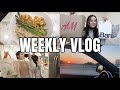 WEEKLY VLOG: h&m and crate & barrel haul + cooking healthy dinners + spring fashion trends