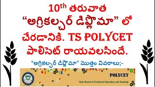 “అగ్రికల్చర్ డిప్లొమా” agriculture diploma course details, agriculture diploma after 10th in telugu