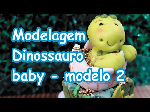 Dinossauro Baby em pasta americana - modelo 2 @DeliciasCaseirasOsasco