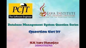 Data Base Task 37 | 1st Year | Semester 01 | Java Institute