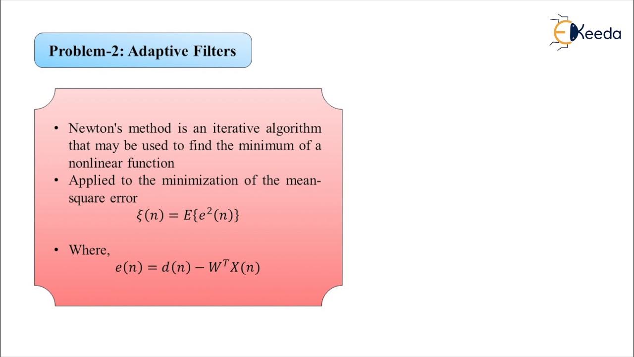 Problem 2 Adaptive Filters Adaptive Filters Advanced Digital Signal