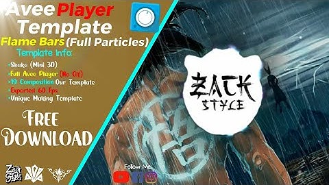 [FREE DOWNLOAD] Flame Bars (Full Particles) Template Avee Player