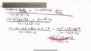 Algebraic Fractions General Exercises 7 Maths Leaving Cert Higher Level