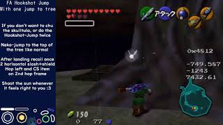 Lake Hylia Hookshot jump for Fire Arrows