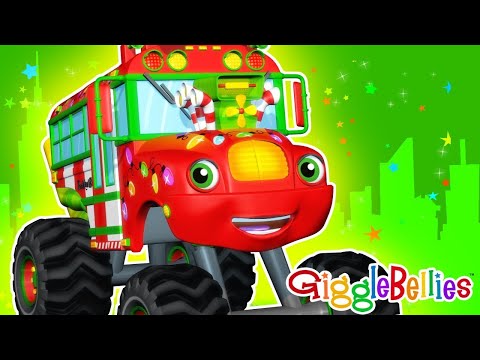 Wheels On The Monster Bus | New Version | Nursery Rhymes - GiggleBellies