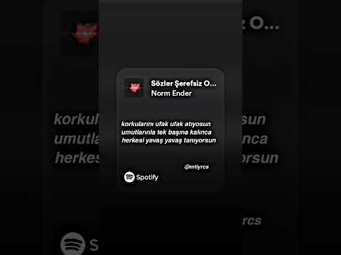 Norm ender - Sözler şerefsiz oldu - Lyrics edits