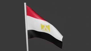 علم مصر جرافيك blender وصوت بروجي جيش المصري