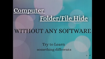 Hide Personal Folder Bangla tutorial   |  Lock Computer Folder Without any Software | Try to Learn