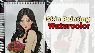 Skin Painting Easy | Artist's Watercolor #semirealism