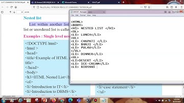 12TH IT HSC(SCIENCE,COMMERCE)L-1 ADVANCED WEBDESIGNING,NESTED LIST(ORDERED&UNORDERED) EXPLANATION