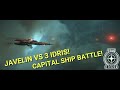 Star Citizen Javelin vs Three Idris Capital Ship Battle CINEMATIC ULTRAWIDE 4k!!