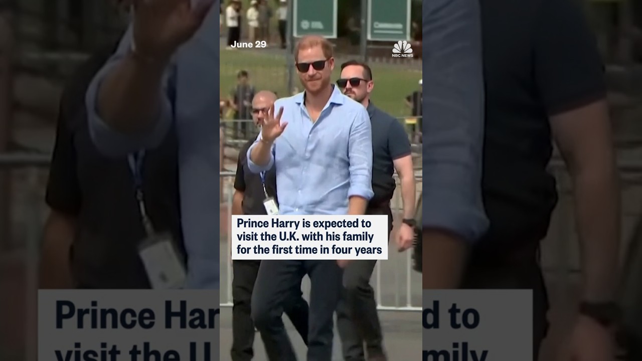 Prince Harry is expected to visit the U.K. with his family for the first time in four years