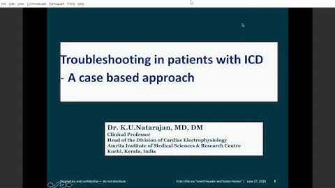 ICD troubleshooting : A Case based approach - Part 2 - Dr K U Natarajan