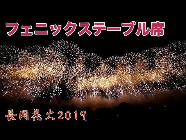 花火が上から降り注ぐ感覚！フェニックステーブル席より撮影 長岡花火
