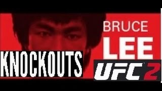 EA sports ufc 2 BRUCE LEE knockouts gameplay (PS4)