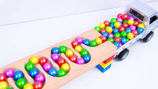 Marble Run ☆ HABA Track Race – Colorful Marbles, Fast Trucks, Ambulance & Rescue Vehicles
