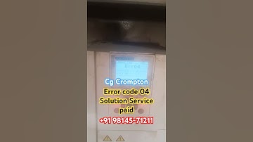 #kusumsolar cg Crompton Error code 04 Solution Service Paid +91 98145-71211