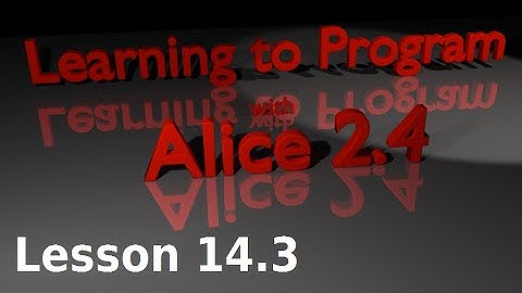 Alice Tutorial 2.4 Lesson 14.3 - Object Parameters and Random Numbers (1 of 2)