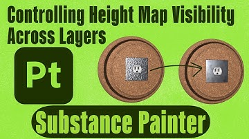 Controlling Height Map Visibility Across Layers in Substance Painter