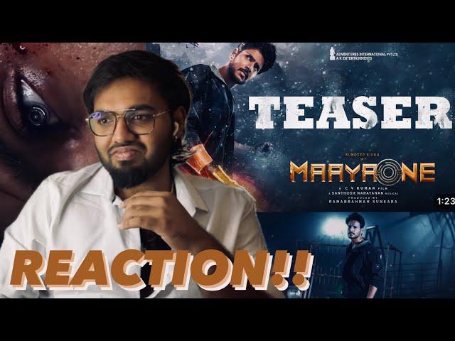 MaayaOne Teaser | REACTION!! | Sundeep Kishn | CV Kumar | Santhosh Narayanan | Anil Sunkara | class=