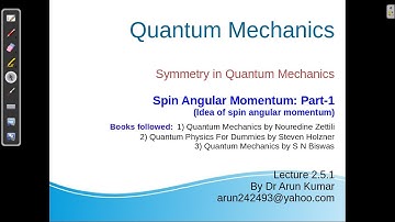 Lecture-2.5.1 Spin Angular Momentum: Part-1