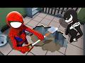 Escaping NEW Jail Map as Spiderman in Human Fall Flat