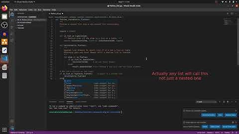 How to use recursion to flatten a nested list in python.