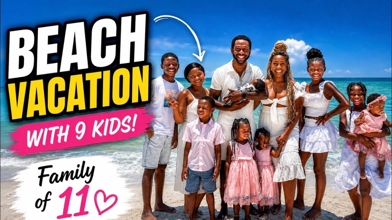 TAKING OUR 9 KIDS ON A BEACH VACATION 🏖️BEACH DAYS, CHURCH & BIG