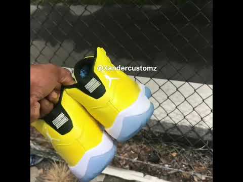 Custom Yellow Jordan 11 - YouTube