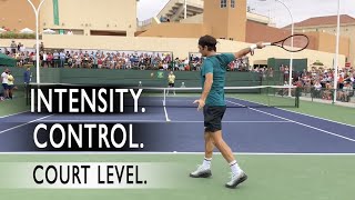 How the Pros Practice - Court Level View (60fps) Federer, Nadal, Djokovic, Murray, Kyrgios.