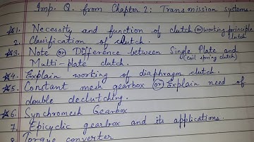 Important questions from Chapter 2 - Transmission systems (3rd year - 5th Sem) AEN