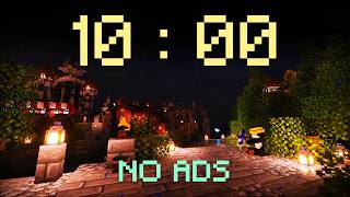 10 Minute Timer | NO ADS | 10 Min Minecraft Chill Study Mood ⏲️🌧️