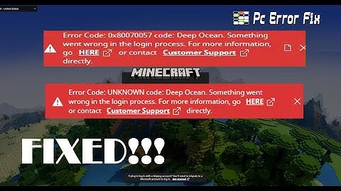 FIXED: Minecraft Error Code Deep Ocean | Working Tutorial | PC Error Fix