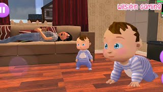 Bayi Sultan Upin Gambar Wajah Pengasuhnya Yang Tidur 🤣😂 | Game Wilson Gaming