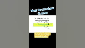 Calculate percent error for lab #chemistrylab #physicslab #percentageerror